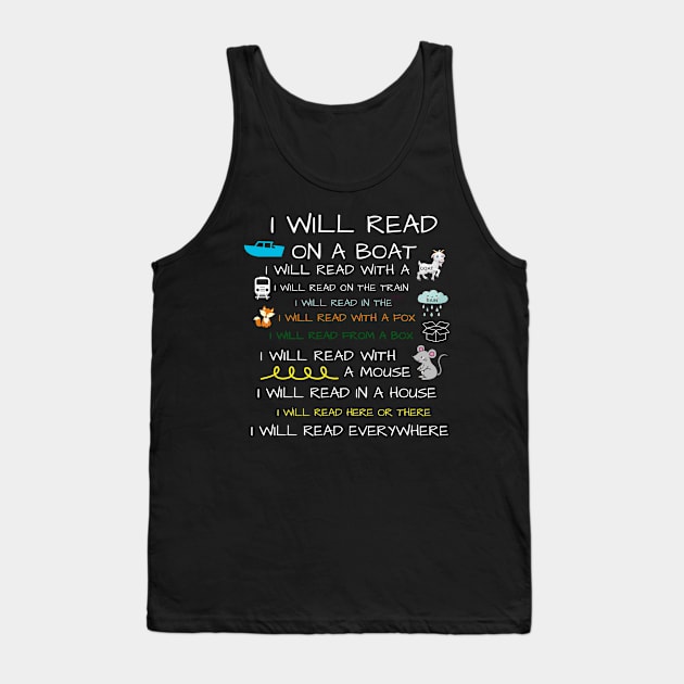 I will Teach on a Boat A Goat I Will Teach Everywhere Tank Top by Emouran